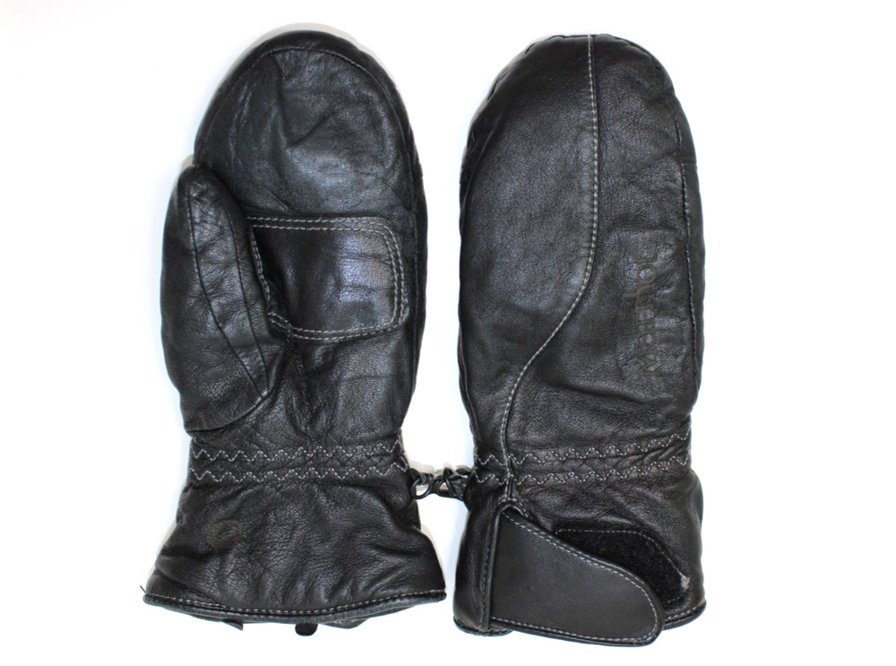 Marmot Black Leather Gloves Mittens Women’s S